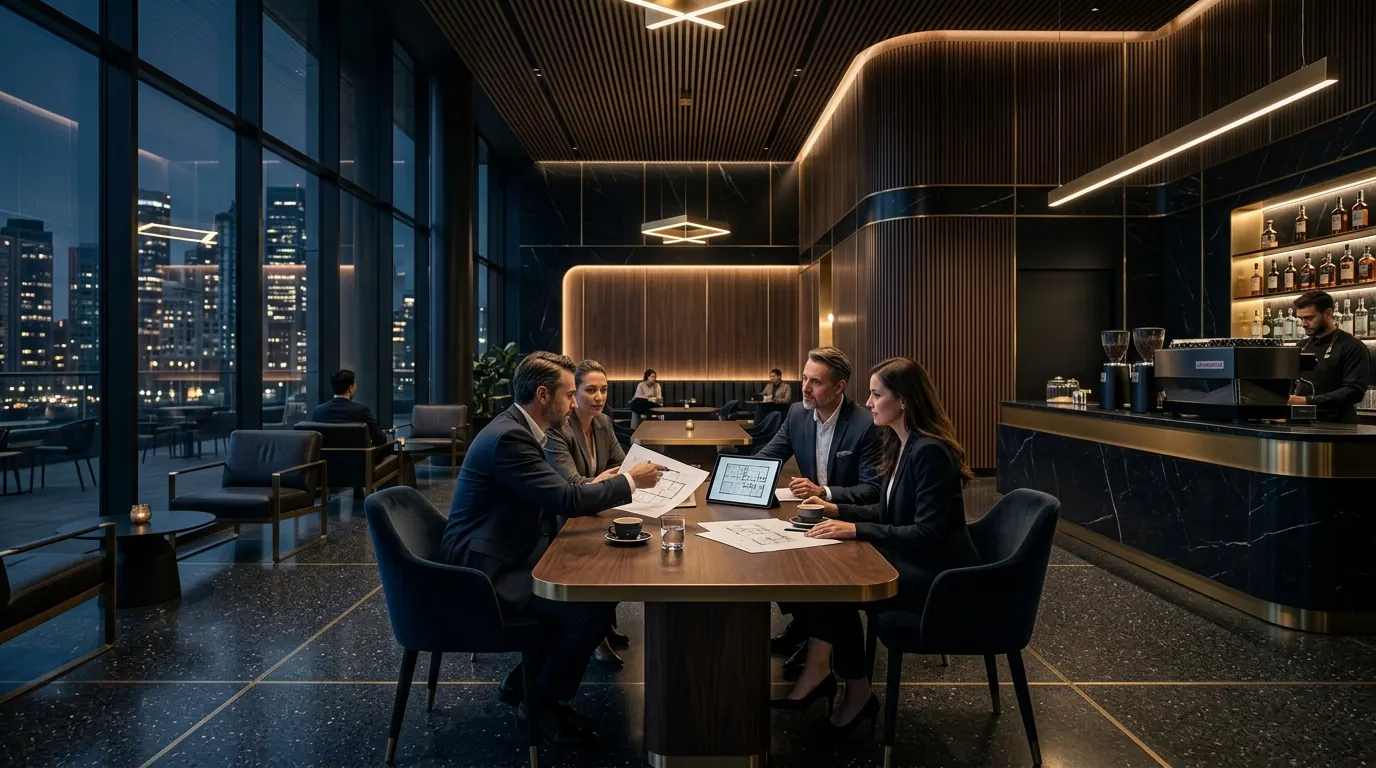 Partner lounge and experience briefing