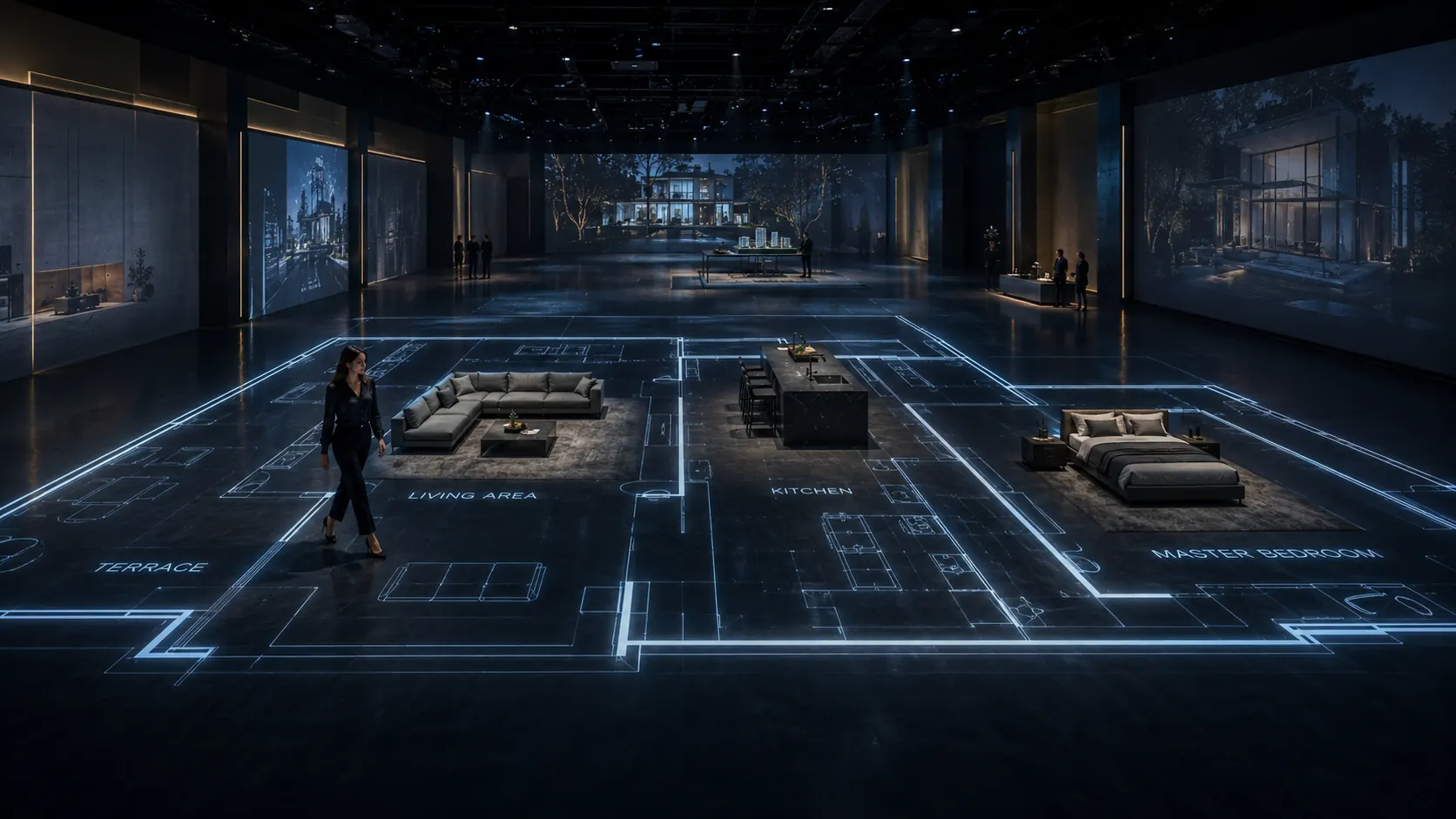 Interactive floor and immersive environment